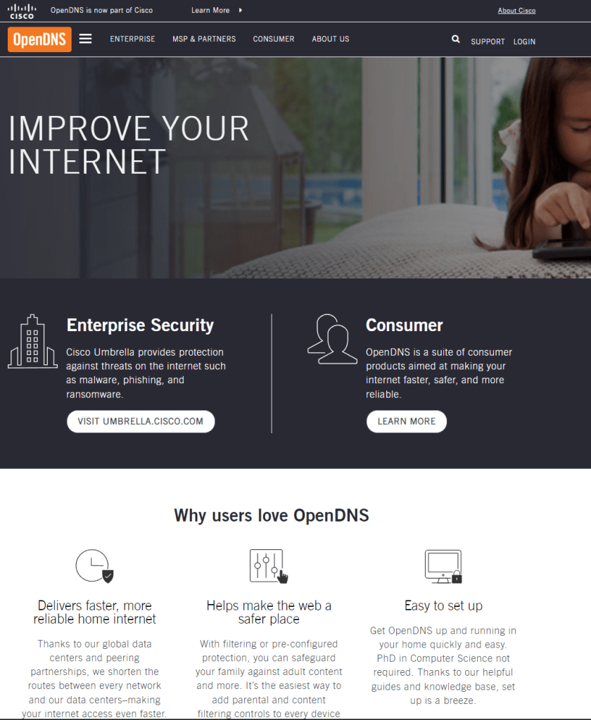 \"OpenDNS\"